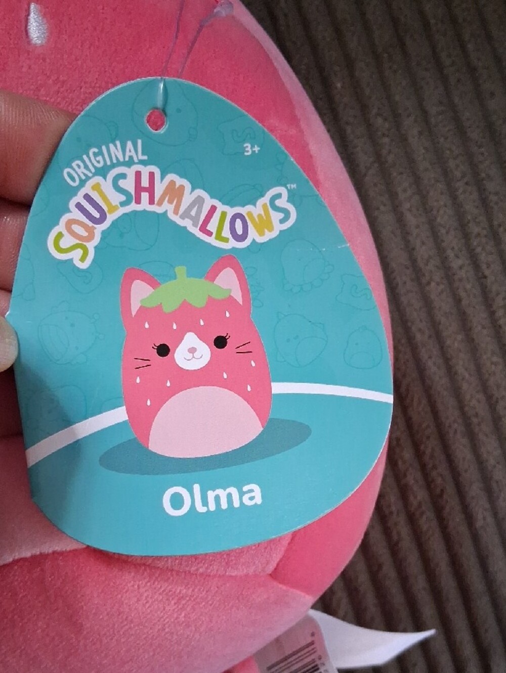 Squishmallows Pink Strawberry Cat Squishmallow "Olma" NWTs! - Picture 3 of 11